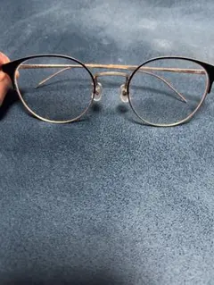 JINS ゴールド ラウンドメガネ