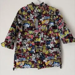 美品HYSTERIC MINI 総柄 フード付きナイロンジャケット