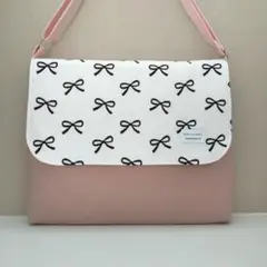 図書袋 韓国風リボン ハンドメイド ショルダー 図書バッグ