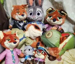 タグ付き　未使用8点セットズートピアぬいぐるみニックジュディ