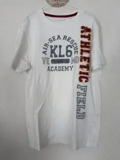 ホワイト プリント Tシャツ メンズ LLサイズ