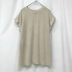 ノースリーブ ベージュ トップス ポリエステル100%
