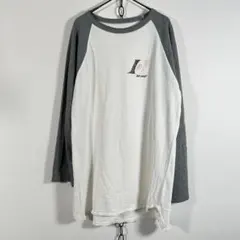 80s 90s Vintage ラグラン シャツ グレー L〜XL程度のサムネイル