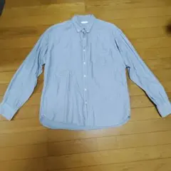 GU長袖シャツ ドット柄 ブルー系 XL