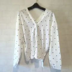 《新品・タグ付き》World　VIRAL. ホワイトハート柄長袖シャツ
