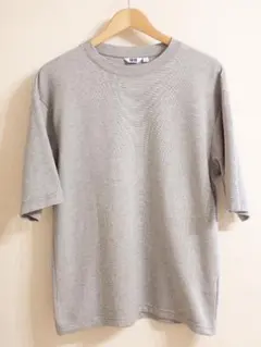 UNIQLO U エアリズムコットンオーバーサイズT ボーダー ホワイト L