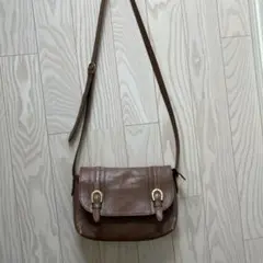 Dakota ブラウン レザー ショルダーバッグ