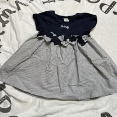 美品⭐︎pupil houseリボン　ワンピース 90のサムネイル