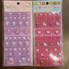 ハローキティ タイルシール ハイビスカス 日焼けキティ ギャルキティ　フェアリー