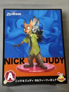 【超美品】ズートピアHappyくじ ニック＆ジュディセルフィーフィギュア【A賞】