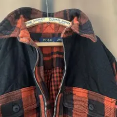 ラルフローレン　ポロ　ダブルガーゼ　ネルシャツ　ハーフジップ　160