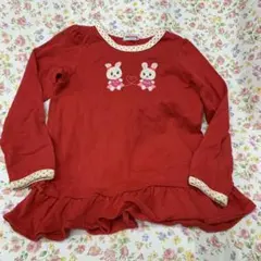 ミキハウス　うさこ　長袖　チュニック　赤　110