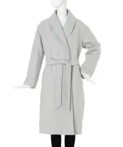 〈新品〉MURUA CASUALショールカラーガウンコート　グレー　F