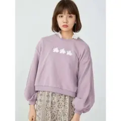 merry jenny うさぎのトレーナー ラベンダー
