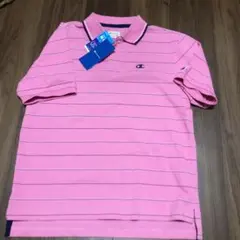チャンピオン　メンズピンクポロシャツ