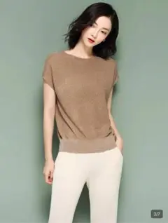【015】完売品！ SHEIN ラメ入り 半袖 カットソー
