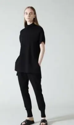 ADORE クリアストレッチニットトップス38ブラック