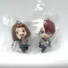 僕のヒーローアカデミア でふぉフィグ！ キーホルダー 轟焦凍・麗日お茶子