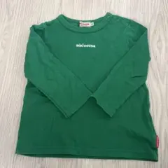 ミキハウス　長袖Tシャツ　90cm 緑　ロンT