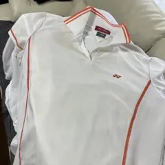 YONEX ポロシャツ ホワイト/オレンジ