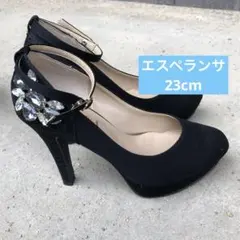 エスペランサ ビジュー パンプス レース ヒール 結婚式 パーティ ピンヒールのサムネイル
