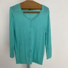 OLD NAVY ターコイズ Vネック カーディガン Lのサムネイル