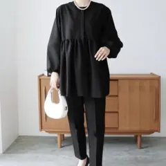 reca ペプラムジャケット&テーパードパンツセット XL