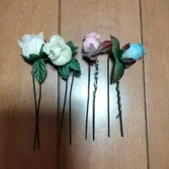 布製髪飾り4本セット