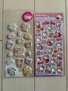 [正規品]ボンボンドロップシールハローキティーサンリオつやもちぷくっとシール2点