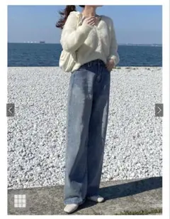 GRL ストレートデニムパンツ cu468 ブルー