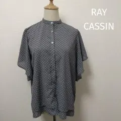 RAY CASSIN グレー ドット柄 半袖シャツのサムネイル