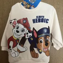 新品　パウ・パトロール トレーナー 90 アイボリー　春服　起毛