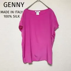 zo135 GENNY/イタリア製シルクブラウス/カットソー/インポート/上質のサムネイル