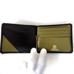 専用　　✨グレンロイヤル マネークリップ ウォレット 二つ折財布 黒×緑のサムネイル