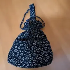 レオパード柄トートバッグ　巾着型