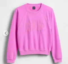 【美品】フレンチテリー ラグラン GAP ロゴスウェットシャツ　ピンク