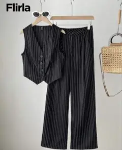 SHEIN ストライプ ベスト＆ズボン