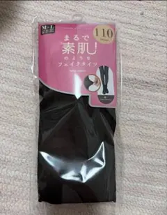 チュチュアンナ　フェイクタイツ　黒×ブルベ　110デニール ブラック 黒ブラック