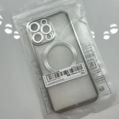 iPhone15pro max クリアケース MagSafe対応 シルバー
