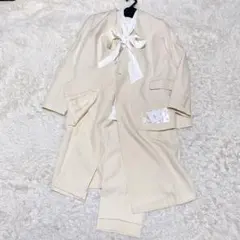 新品⭐️4点セットアップ 13号(XL) ノーカラーパンツ ブラウスジャケットジレ