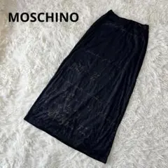 MOSCHINO 総柄スカート ブラック イタリア製 42