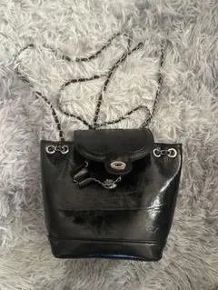 SHEIN 黒い合成皮革ショルダーバッグ 地雷系 ギャル系