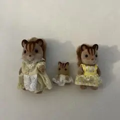 シルバニアファミリー リスの人形 3体セット