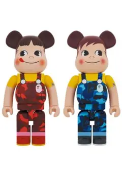 BE@RBRICK ペコちゃん（オーバーオール）赤 400％ - メルカリ