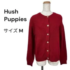 Hush Puppies（M）赤ケーブル編みニットカーディガン ボタン おしゃれのサムネイル