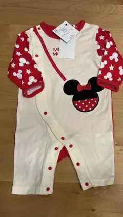 【新品】西松屋　ミニーちゃん長袖プレオール　60-70