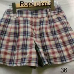 プロフ必読Rope picnicマドラスチェックハーフパンツ/36のサムネイル
