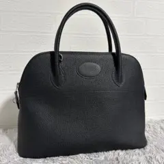 美品 hinn ビジネスバッグ オールレザー ブラック シボ 自立 A4収納 