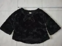 Pupil House 黒 リボン付き 長袖トップス 120