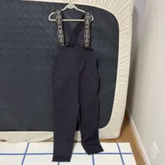 紺色サロペット 装飾的なストラップのサムネイル